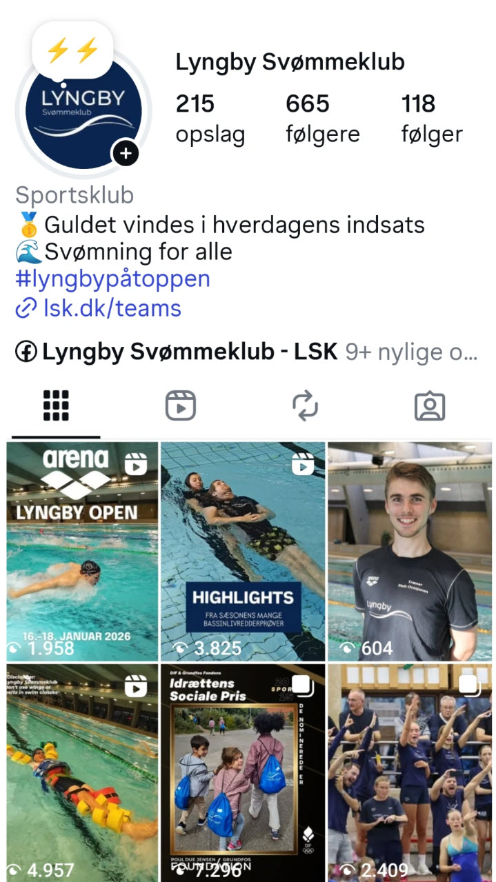 Lyngby Svømmeklub Instagram